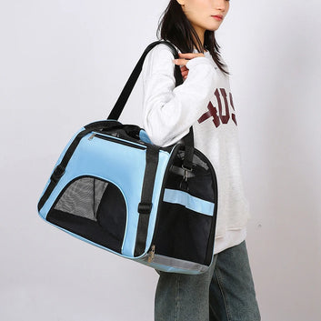 BreezeFold Portable Mesh Pet Carrier Bag
