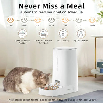 Smart WiFi Pet Feeder – Automatic Food Dispenser